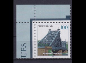 Bund 2109 Eckrand links oben Elbbrücke Blaues Wunder Dresden 100 Pf postfrisch