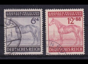 Deutsches Reich 857-858 Großer Preis von Wien 6+ 4 Pf + 12+ 88 Pf gestempelt