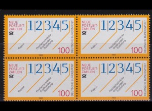 Bund 1659 4er Block Neue Postleitzahlen 100 Pf postfrisch