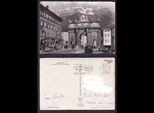 Ansichtskarte Innsbruck Triumphpforte mit Nordkette