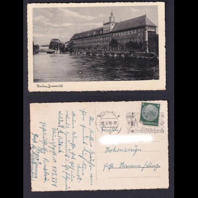 Ansichtskarte Breslau Universität gestempelt 1939