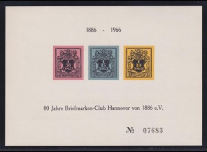 Vignetten 80 Jahre Briefmarken Club Hannover von 1886 e.V.