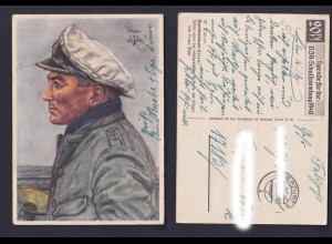 Ansichtskarte Kapitänleutnant Prien Spendenkarte für Schulsammlung 1940