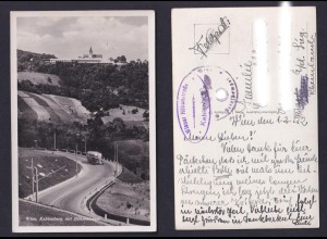 Ansichtskarte Wien Kaltenberg mit Höhenstrasse Feldpost 1942