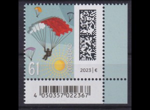 Bund 3744 EAN-Code Eckrand rechts unten Briefmarkengleiter 61 C postfrisch