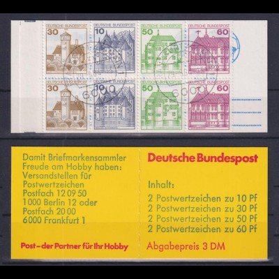 Bund Markenheftchen 23d Burgen+Schlösser 1982 gestempelt Frankfurt