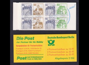 Berlin Markenheftchen 11f Burgen+Schlösser 1980 gestempelt Frankfurt