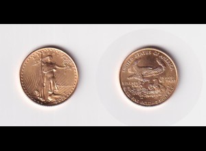 Goldmünze USA Eagle 5 Dollar 1/10 OZ 1986 in Kapsel