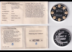 Medaille Vatikan Währung des Vatikans 2009 Polierte Platte versilbert /7