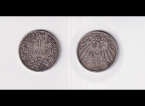 Silbermünze Kaiserreich 1 Mark 1902 F Jäger Nr. 17 /27