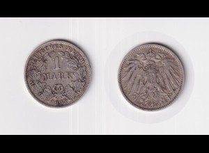 Silbermünze Kaiserreich 1 Mark 1905 J Jäger Nr. 17 /29