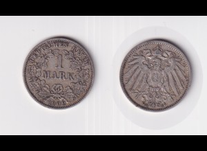 Silbermünze Kaiserreich 1 Mark 1909 D Jäger Nr. 17 /36