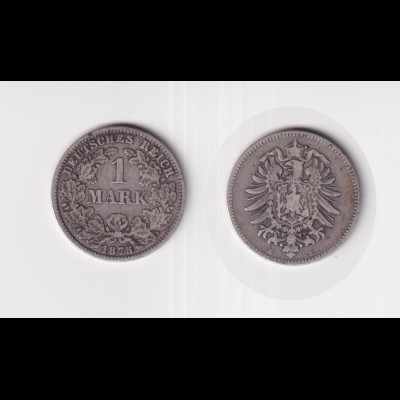 Silbermünze Kaiserreich 1 Mark 1878 E Jäger Nr. 9 /1