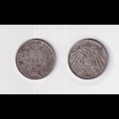 Silbermünze Kaiserreich 1 Mark 1900 D Jäger Nr. 17 /17
