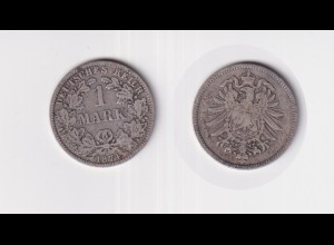 Silbermünze Kaiserreich 1 Mark 1874 A Jäger Nr. 9 /28