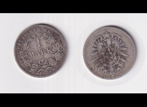 Silbermünze Kaiserreich 1 Mark 1874 D Jäger Nr. 9 /117