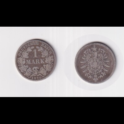 Silbermünze Kaiserreich 1 Mark 1878 A Jäger Nr. 9 /126