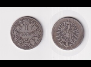 Silbermünze Kaiserreich 1 Mark 1875 B Jäger Nr. 9 /7a