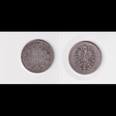 Silbermünze Kaiserreich 1 Mark 1875 B Jäger Nr. 9 /134