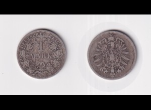 Silbermünze Kaiserreich 1 Mark 1875 D Jäger Nr. 9 /136