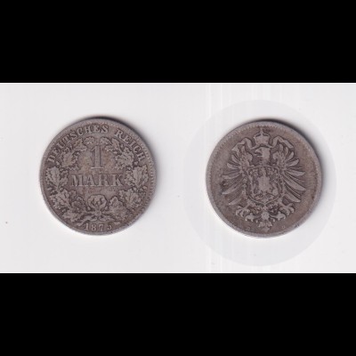 Silbermünze Kaiserreich 1 Mark 1875 D Jäger Nr. 9 /136