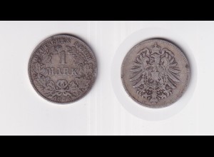 Silbermünze Kaiserreich 1 Mark 1875 G Jäger Nr. 9 /139