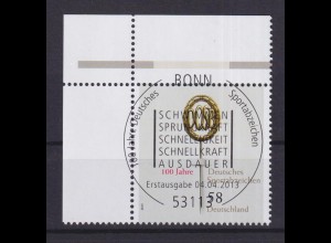 Bund 2999 Eckrand links oben Deutsches Sportabzeichen 58 C ESST Bonn