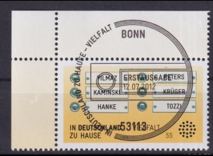 Bund 2941 Eckrand links oben In Deutschland zu Hause 55 C ESST Bonn