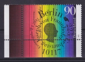 Bund 2907 Eckrand links unten Joseph von Fraunhofer 90 Cent ESST Berlin