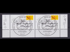 Bund 2882 Eckrand links+rechts unten Tag der Briefmarke 55 C ESST Berlin