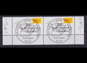 Bund 2882 Eckrand links+rechts unten Tag der Briefmarke 55 C ESST Bonn