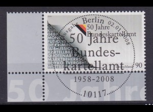 Bund 2641 Eckrand links unten 50 Jahre Bundeskanzleramt 90 C ESST Berlin