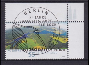 Bund 2617 Eckrand rechts oben 75 Jahre Saaltalsperre 55 C mit ESST Berlin