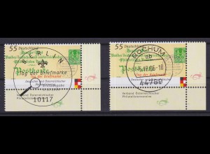 Bund 2565 Eckrand rechts unten Tag der Briefmarke 55 Cent ESST Berlin+Bochum