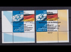Bund 2498 Eckrand links+rechts unten 40 Jahre diplomatische 55 C ESST Berlin
