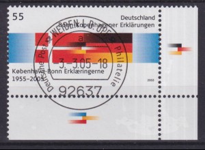 Bund 2449 Eckrand rechts unten Bonn-Kopenhagener Erklärung 55 C ESST Weiden