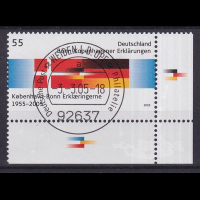 Bund 2449 Eckrand rechts unten Bonn-Kopenhagener Erklärung 55 C ESST Weiden