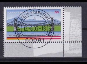 Bund 2345 Eckrand rechts unten 100 Jahre Salzachbrücke 55 Cent ESST Frankfurt