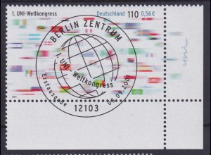 Bund 2215 Eckrand rechts unten Flaggen 110 Pf/0,56 € ESST Berlin