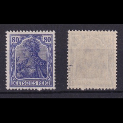 Deutsches Reich 149a I Germania 80 Pf postfrisch geprüft Infla Berlin