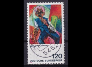 Bund 823 I mit Plattenfehler Deutscher Expressionismus 120 Pf gestempelt /3