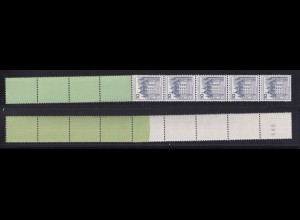 Berlin 532 RE 5+4 grün dextrin Burgen+Schlösser 10 Pf ** alte Fluoreszenz
