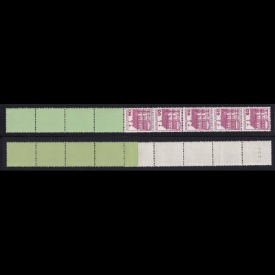 Bund 1028 RE 5+4 grün dextrin Burgen+Schlösser 60 Pf postfrisch alte Fluoreszenz