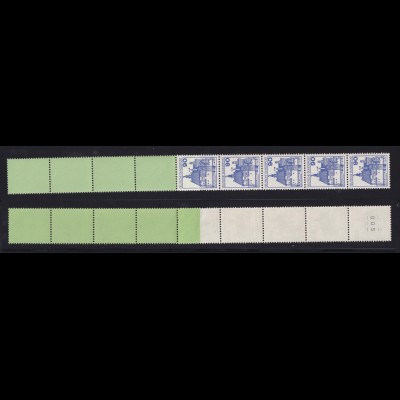 Bund 997 RE 5+4 grün planatol Burgen+Schlösser 90 Pf postfrisch alte Fluoreszenz