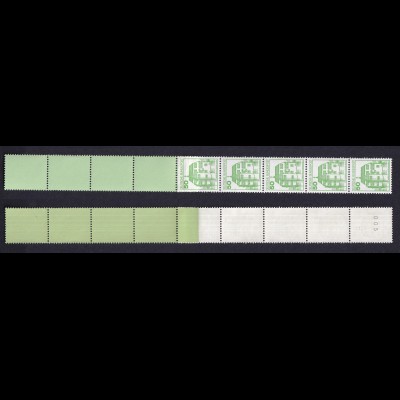 Bund 1038 RE 5+4 grün dextrin Burgen+Schlösser 50 Pf postfrisch alte Fluoreszenz