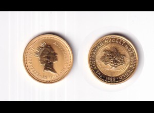 Goldmünze Australien 1/10 Unze Nugget 15 Dollar 1988