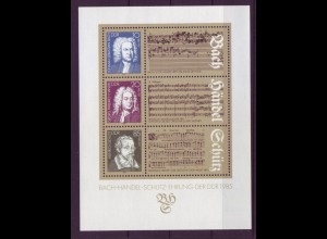 DDR Block 81 J.S. Bach, G.F. Händel, H. Schütz 10 Pf, 20 Pf, 85 Pf postfrisch