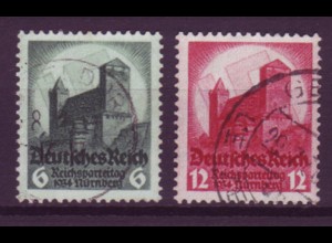 Deutsches Reich 546-547 Reichsparteitag in Nürnberg 6 Pf + 12 Pf gestempelt /4
