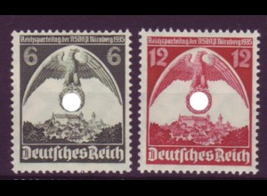 Deutsches Reich 586-587 Reichsparteitag, Nürnberg 6 Pf + 12 Pf postfrisch 