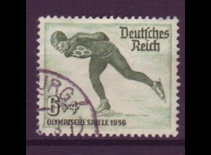 Deutsches Reich 600 Olympische Winterspiele 1936 6+4 Pf gestempelt (1)